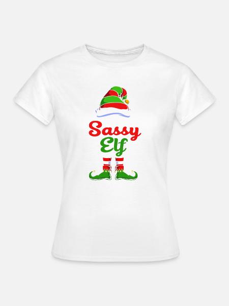 Elfe Elf Weihnachtsgeschenk Nervensäge - Frauen T-Shirt - Weiß