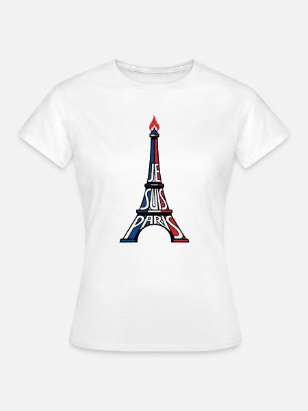 Pariser Eiffelturm - Frauen T-Shirt - Weiß