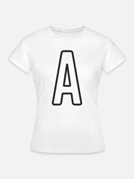 Buchstabe A Typodesign - Frauen T-Shirt - Weiß