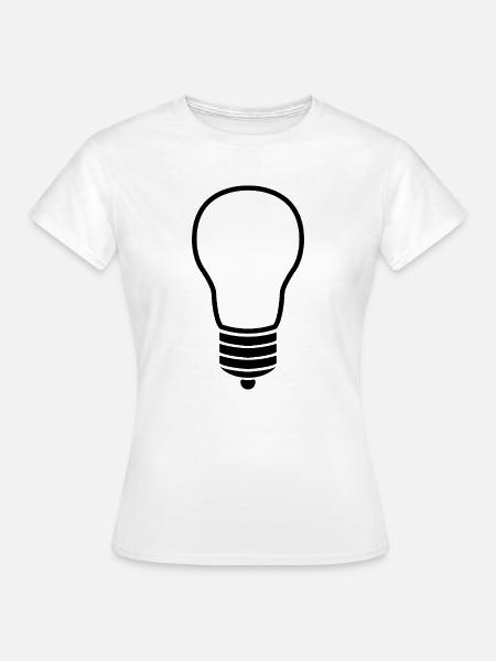 Glühbirne - Frauen T-Shirt - Weiß