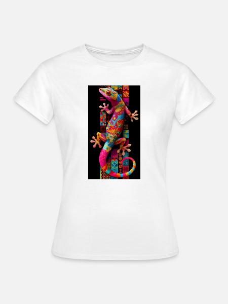 Gecko - Frauen T-Shirt - Weiß