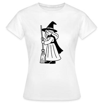 sorcière - T-shirt Femme - blanc - Devant - AI Model Female 172 dark (172cm)