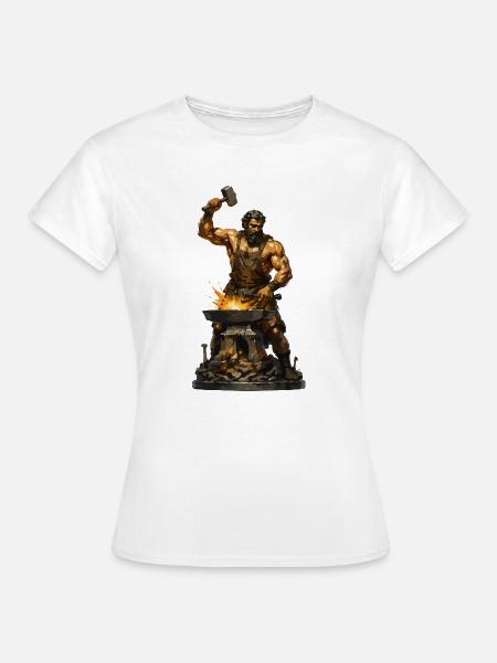 Feuerfokus Schmiedekunst - Frauen T-Shirt - Weiß
