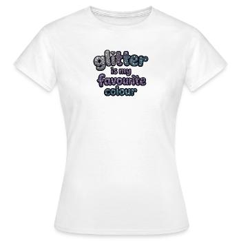 Les paillettes sont ma couleur préférée - T-shirt Femme - blanc - Devant - AI Model Female 172 dark (172cm)