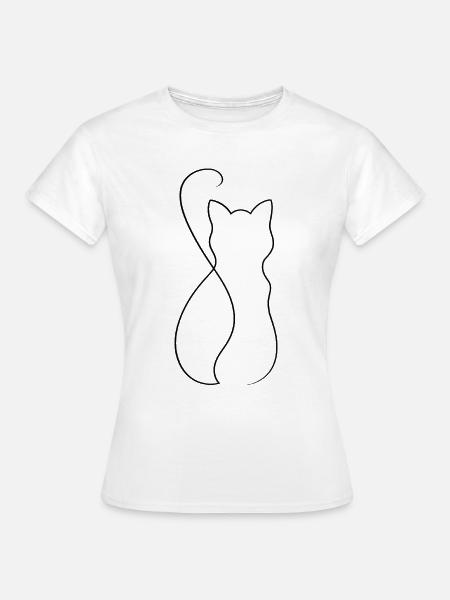 Katze - Frauen T-Shirt - Weiß