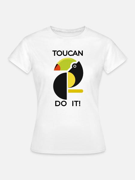 Abstrakter Tukan TOUCAN DO IT - Frauen T-Shirt - Weiß