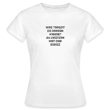 Buchstaben und ZahlenT-Shirts für Nerds - Frauen T-Shirt - Weiß - Vorne - AI Model Female 172 dark (172cm)