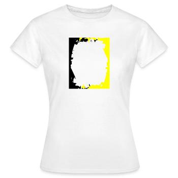 farbiger Krach Rahmen - Frauen T-Shirt - Weiß - Vorne - AI Model Female 172 dark (172cm)