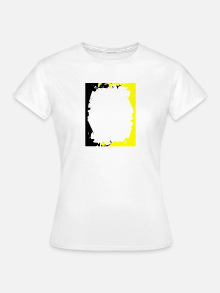 farbiger Krach Rahmen - Frauen T-Shirt - Weiß