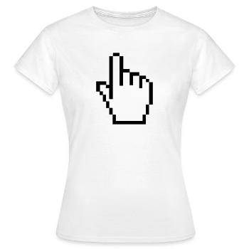 Pixel hand - Women's T-Shirt - white - Front - AI Model Female 172 dark (172cm)