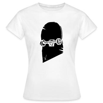 skate shredded board - Women's T-Shirt - white - Front - AI Model Female 172 dark (172cm)