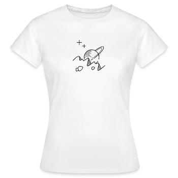 planet - Women's T-Shirt - white - Front - AI Model Female 172 dark (172cm)