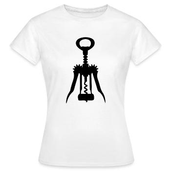 Tire-bouchon - T-shirt Femme - blanc - Devant - AI Model Female 172 dark (172cm)