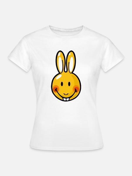 Smiley Rabbit - Frauen T-Shirt - Weiß