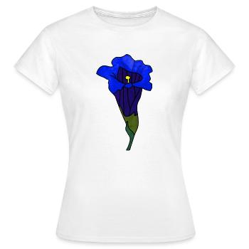 Enzian - Frauen T-Shirt - Weiß - Vorne - AI Model Female 172 dark (172cm)