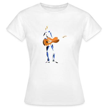 guitarist - Women's T-Shirt - white - Front - AI Model Female 172 dark (172cm)