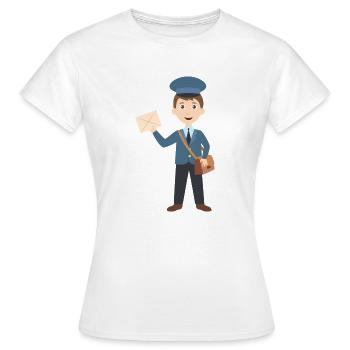 Poste fonctionnaire facteur - T-shirt Femme - blanc - Devant - AI Model Female 172 dark (172cm)