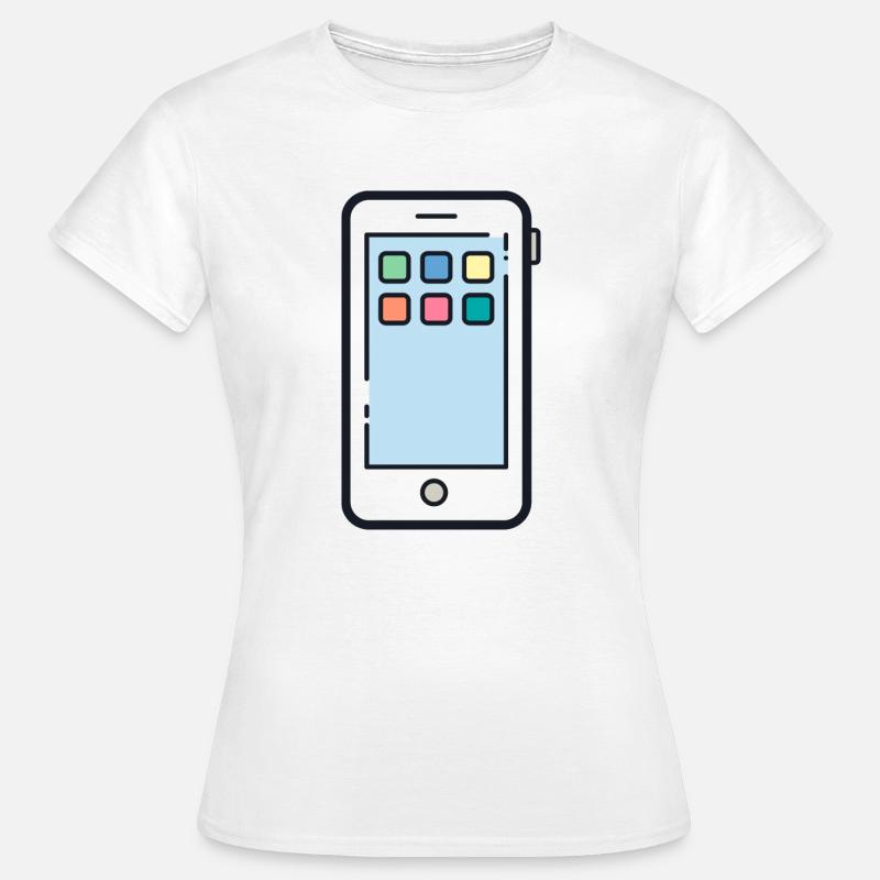 cellulare - Maglietta da donna - bianco