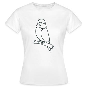 sitting budgie - Women's T-Shirt - white - Front - AI Model Female 172 dark (172cm)