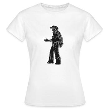 Cow-boy - T-shirt Femme - blanc - Devant - AI Model Female 172 dark (172cm)