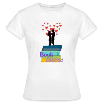 Book Lovers - Women's T-Shirt - white - Front - AI Model Female 172 dark (172cm)