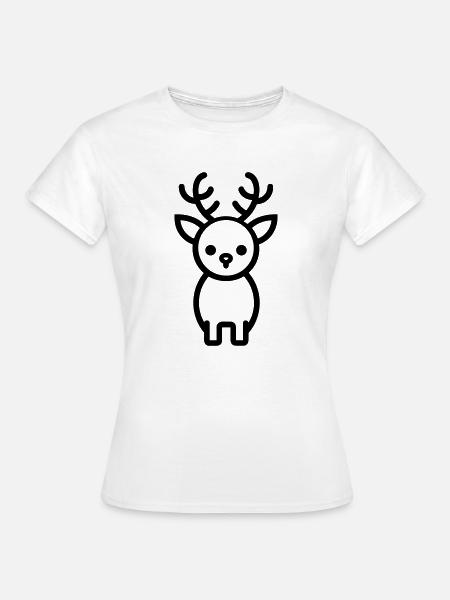 Weihnachtsrentiere - Frauen T-Shirt - Weiß