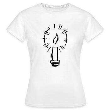 Candle - Women's T-Shirt - white - Front - AI Model Female 172 dark (172cm)