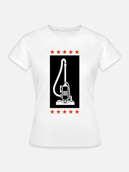 Staubsauger Putzen - Dame-T-shirt - hvid