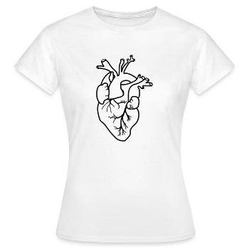 Heart Anatomy | black - Women's T-Shirt - white - Front - AI Model Female 172 dark (172cm)