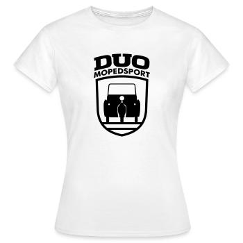 Krause Duo Mopedsport Emblem - Frauen T-Shirt - Weiß - Vorne - AI Model Female 172 dark (172cm)