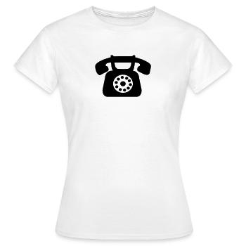 Telefon - Frauen T-Shirt - Weiß - Vorne - AI Model Female 172 dark (172cm)