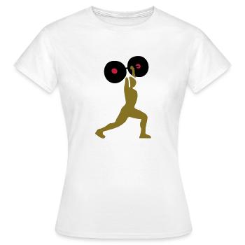 weight lifting - Women's T-Shirt - white - Front - AI Model Female 172 dark (172cm)