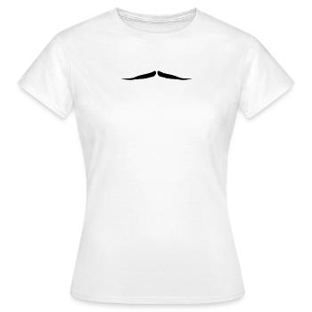 Schnurrbart - Frauen T-Shirt - Weiß - Vorne - AI Model Female 172 dark (172cm)