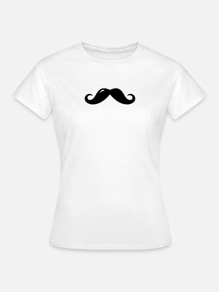 Schnurrbart - Frauen T-Shirt - Weiß