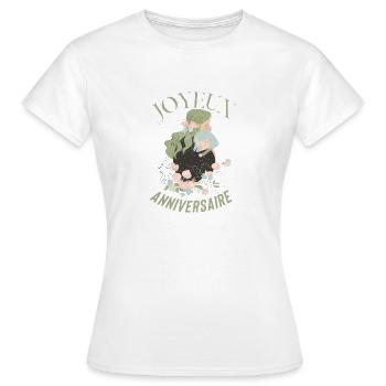 Joyeux anniversaire maman - T-shirt Femme - blanc - Devant - AI Model Female 172 dark (172cm)