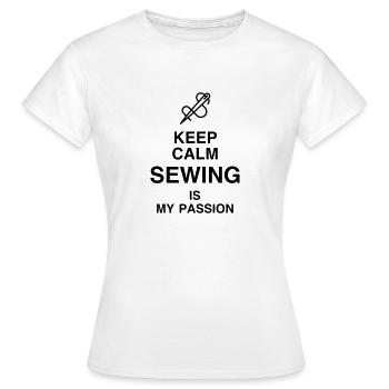 Nähen / Schneider / Couture / Fashion - Frauen T-Shirt - Weiß - Vorne - AI Model Female 172 dark (172cm)