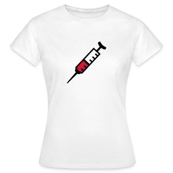 Spritze - Frauen T-Shirt - Weiß - Vorne - AI Model Female 172 dark (172cm)