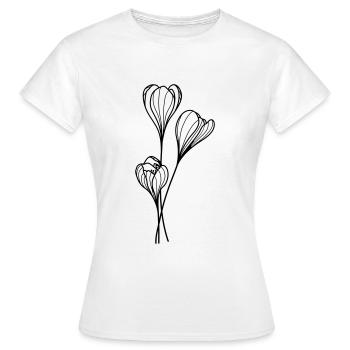 fleur sauvage simple - T-shirt Femme - blanc - Devant - AI Model Female 172 dark (172cm)