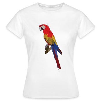 Der Papagei - Frauen T-Shirt - Weiß - Vorne - AI Model Female 172 dark (172cm)