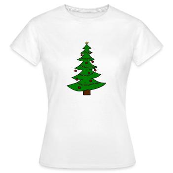 Arbre de Noël Arbre de Noël Juletre - T-shirt Femme - blanc - Devant - AI Model Female 172 dark (172cm)