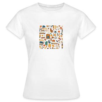 Vorbereitung auf den Beginn des Schuljahres - Frauen T-Shirt - Weiß - Vorne - AI Model Female 172 dark (172cm)