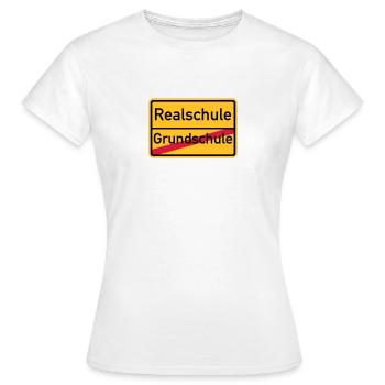 Realschule - Frauen T-Shirt - Weiß - Vorne - AI Model Female 172 dark (172cm)