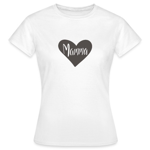 Mamma hjärta - B&W - T-shirt dam