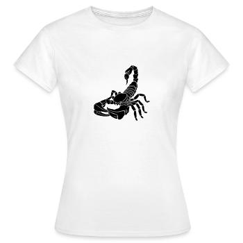stylized scorpion - Women's T-Shirt - white - Front - AI Model Female 172 dark (172cm)