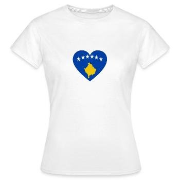 Love Amour cadeau Kosovo balkan kosovar - T-shirt Femme - blanc - Devant - AI Model Female 172 dark (172cm)