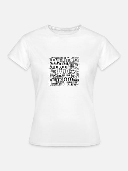 Bosnie-Herzégovine Gradovi - T-shirt Femme - blanc