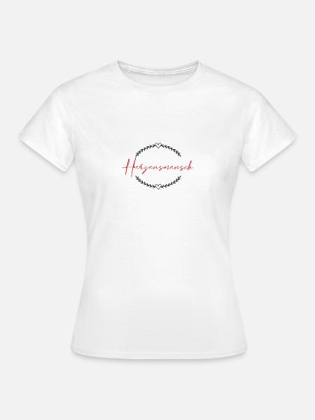 Herzensmensch - Frauen T-Shirt - Weiß