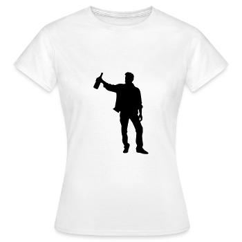 Besoffen Icon Lustig - Frauen T-Shirt - Weiß - Vorne - AI Model Female 172 dark (172cm)