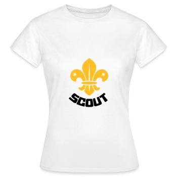 Scout - Scouting - Frauen T-Shirt - Weiß - Vorne - AI Model Female 172 dark (172cm)
