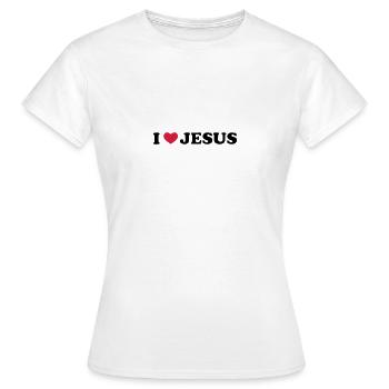 I love Jesus - Frauen T-Shirt - Weiß - Vorne - AI Model Female 172 dark (172cm)